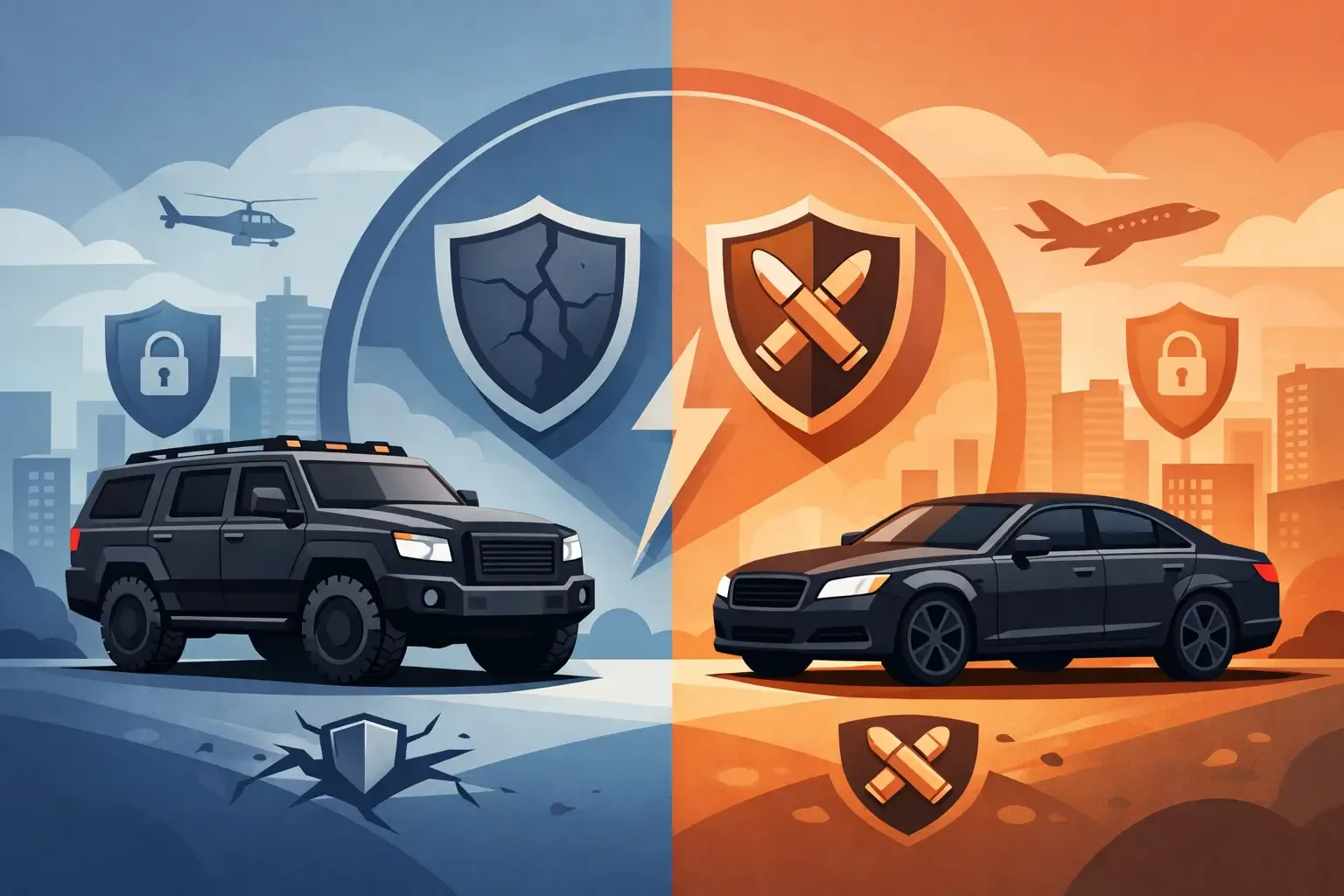 Armored SUV vs armored sedan comparison for security operations